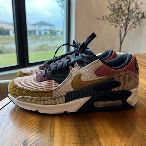 Nike Air Max 90 Corduroy Sneakers – Multicolor - Size 7.5